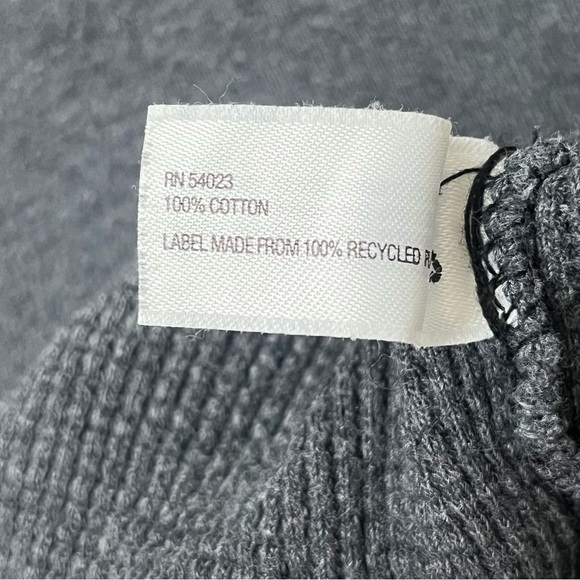 VTG GAP Waffle Knit Grey Pullover Goth Grunge Preppy Y2k Retro Casual Classic S - Picture 8 of 11